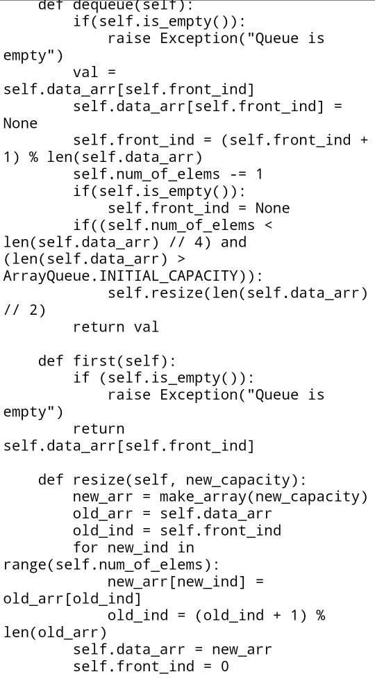 Solved class ArrayStack: def _init__(self): self.data- [] | Chegg.com