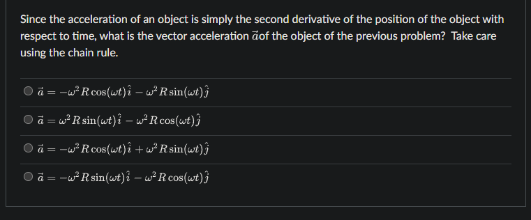 Solved Since the acceleration of an object is simply the | Chegg.com