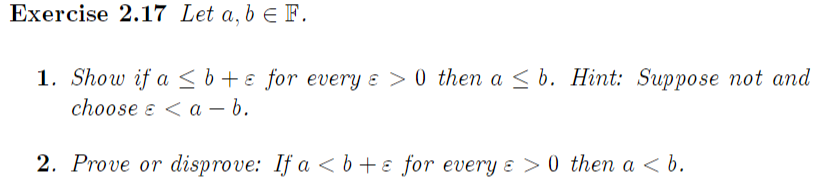 Solved Exercise 2.17 Let a, b EF. 1. Show if a 0 then a