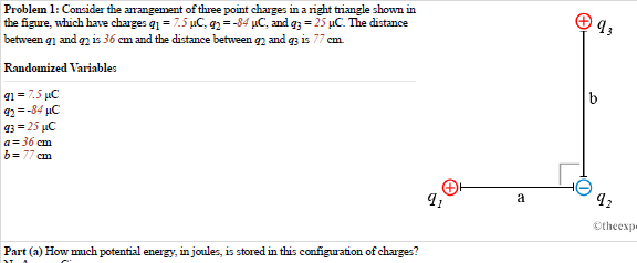 Solved B)Now Assume That Q1 And Q2 Are Fixed In Space At The | Chegg.com