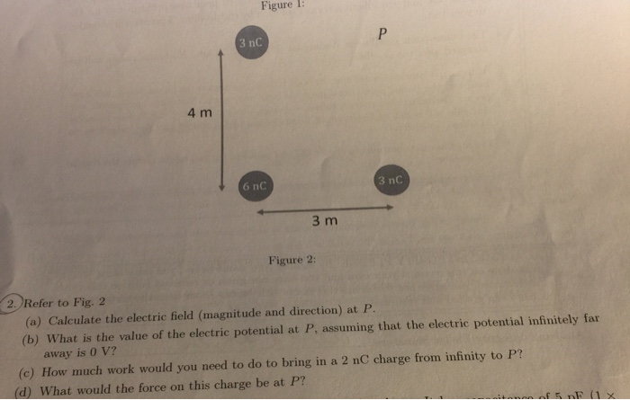 Solved Figure 1: 3 nC 4 m 6 nC 3 nc 3 m Figure 2: 2 Refer to | Chegg.com