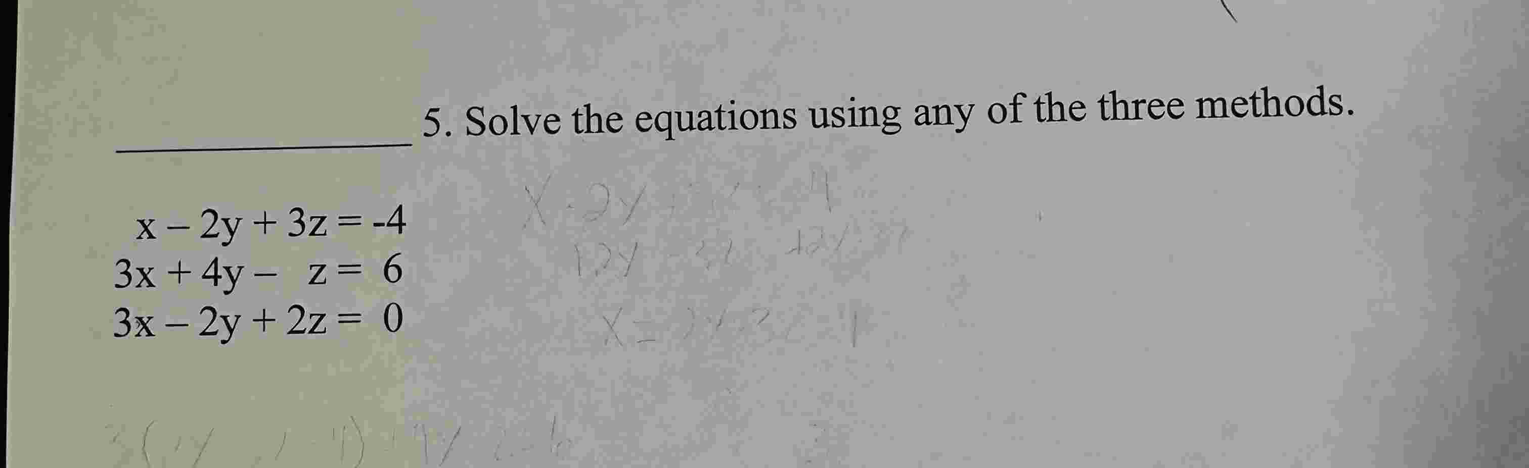 Solved Solve the equations using any of ﻿the three methods. | Chegg.com