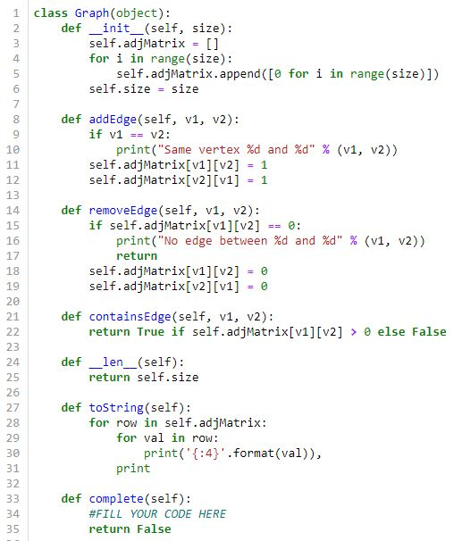 Solved Recall that a complete graph is one in which every | Chegg.com