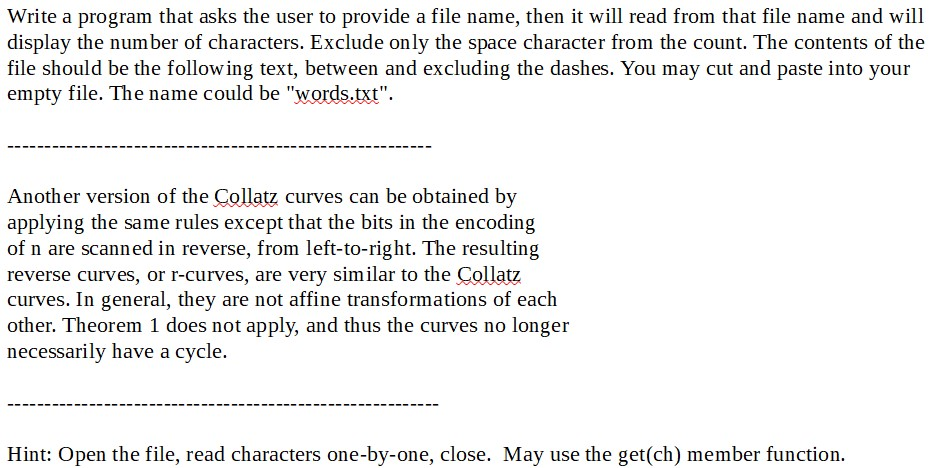 Solved Write a program that asks the user to provide a file | Chegg.com