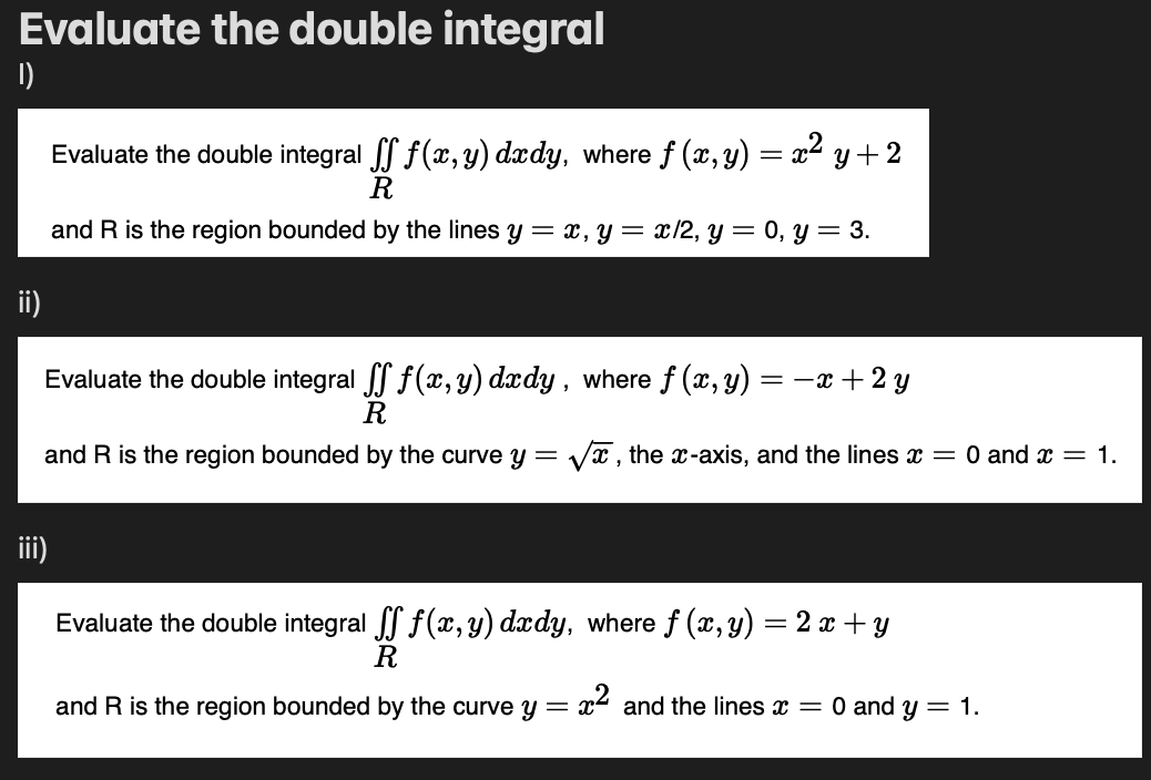 Solved Evaluate The Double Integral ∬rf X Y Dxdy Where