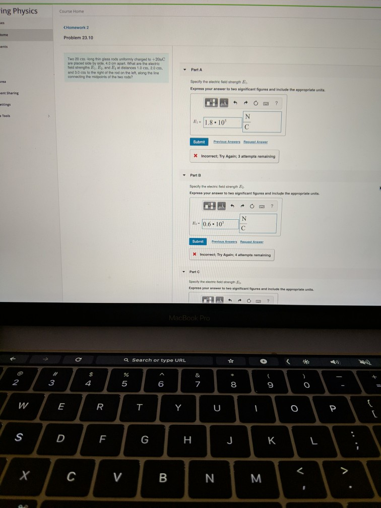 Solved ing Physics Course Home | Chegg.com