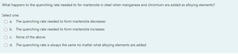 Solved What happens to the quenching rate needed to for | Chegg.com