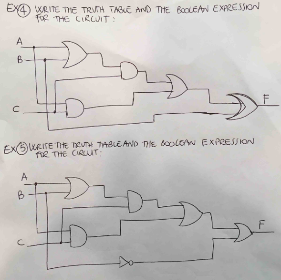 Solved Ex(4) WriTTE THE TRUTH TABUE AND THE BOOLEAN | Chegg.com