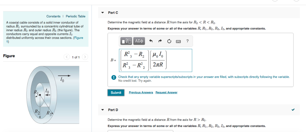 Solved Part A Determine the magnetic field at a distance R | Chegg.com