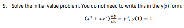 Solved 9. Solve the initial value problem. You do not need | Chegg.com