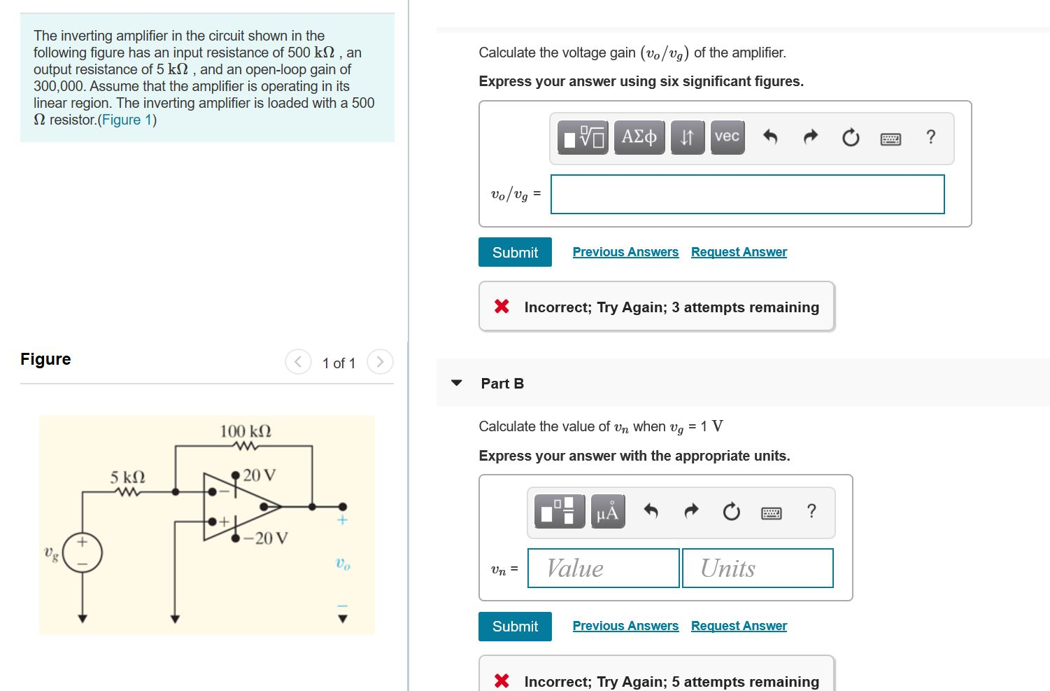 Solved The Inverting Amplifier In The Circuit Shown In The | Chegg.com