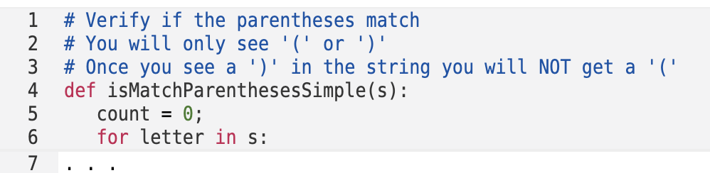 Solved 1 \# Verify if the parentheses match 2 \# You will | Chegg.com