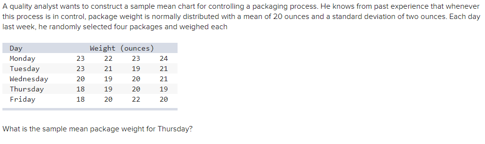 solved-a-quality-analyst-wants-to-construct-a-sample-mean-chegg