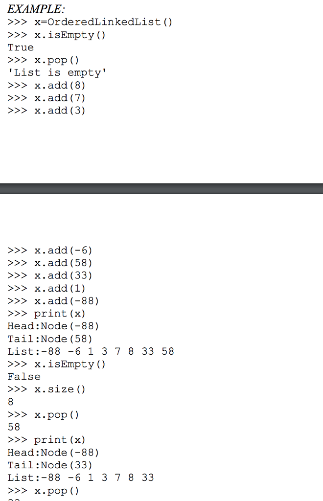 Solved In the Linked List hands on, we worked on the | Chegg.com