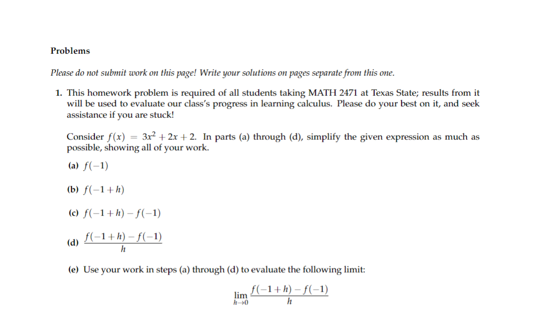 Solved Consider f (x) = 3x2 + 2x + 2. In parts (a) through | Chegg.com