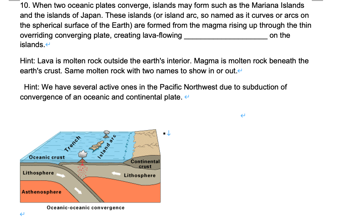 solved-10-when-two-oceanic-plates-converge-islands-may-chegg