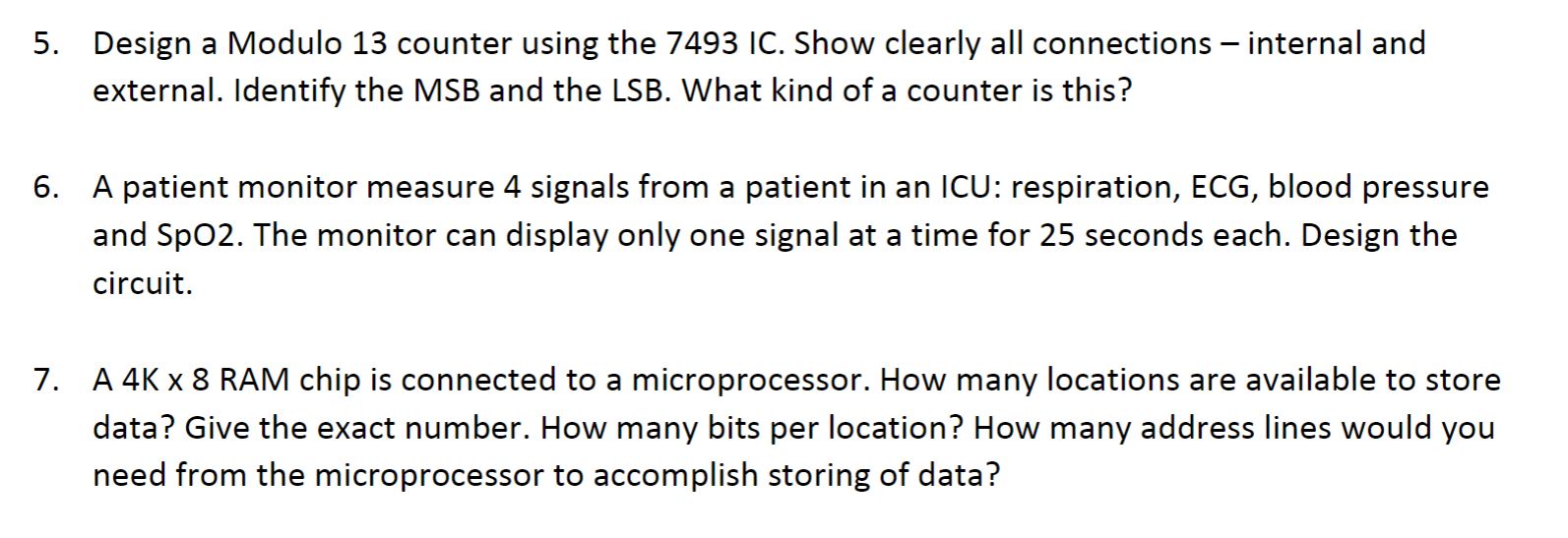 Solved 5. Design a Modulo 13 counter using the 7493 IC. Show | Chegg.com