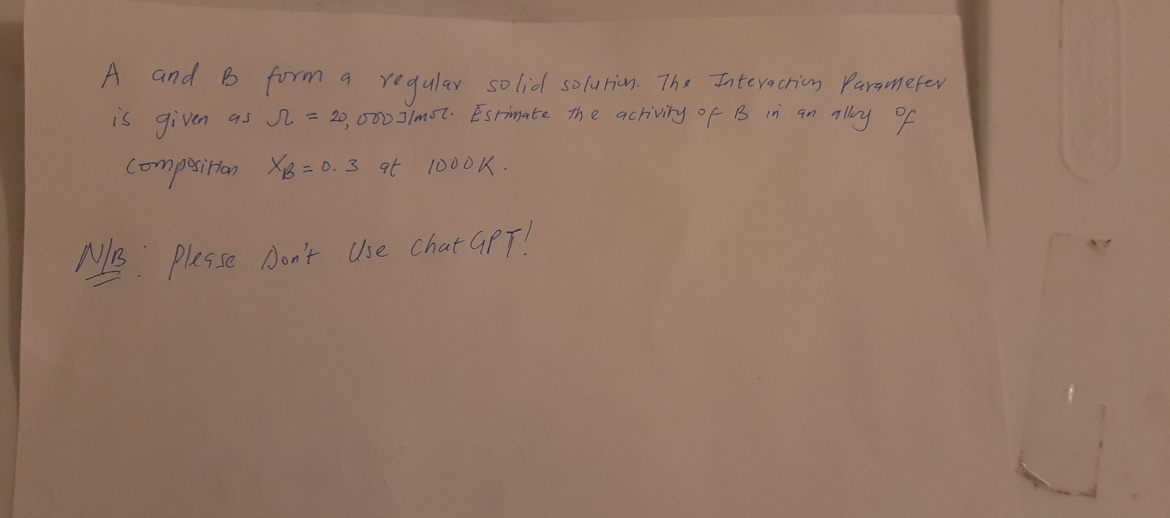 Solved A And B Form A Regular Solid Solution. The | Chegg.com