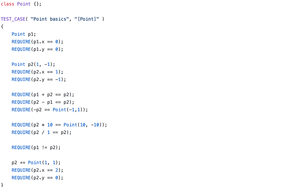 Solved class Point t TEST CASE
