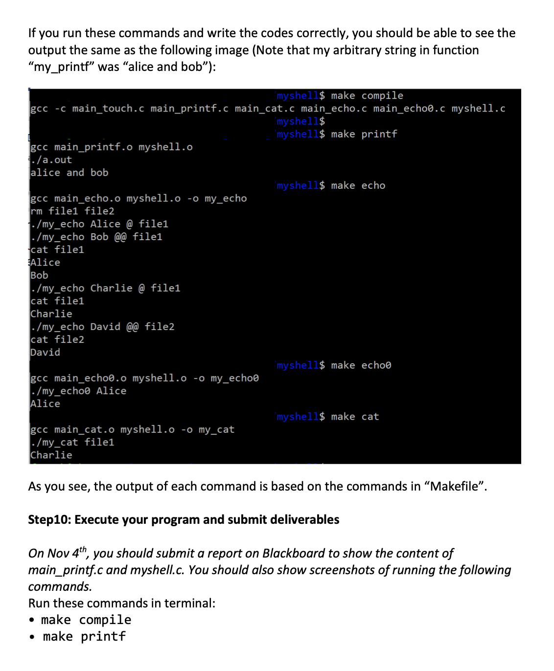 MyShell - Implement Your own shell in C Shell | Chegg.com