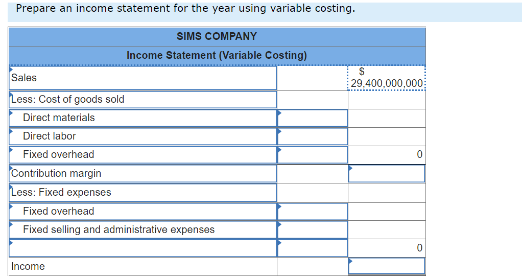 Solved Sims Company began operations on January 1. Its cost | Chegg.com