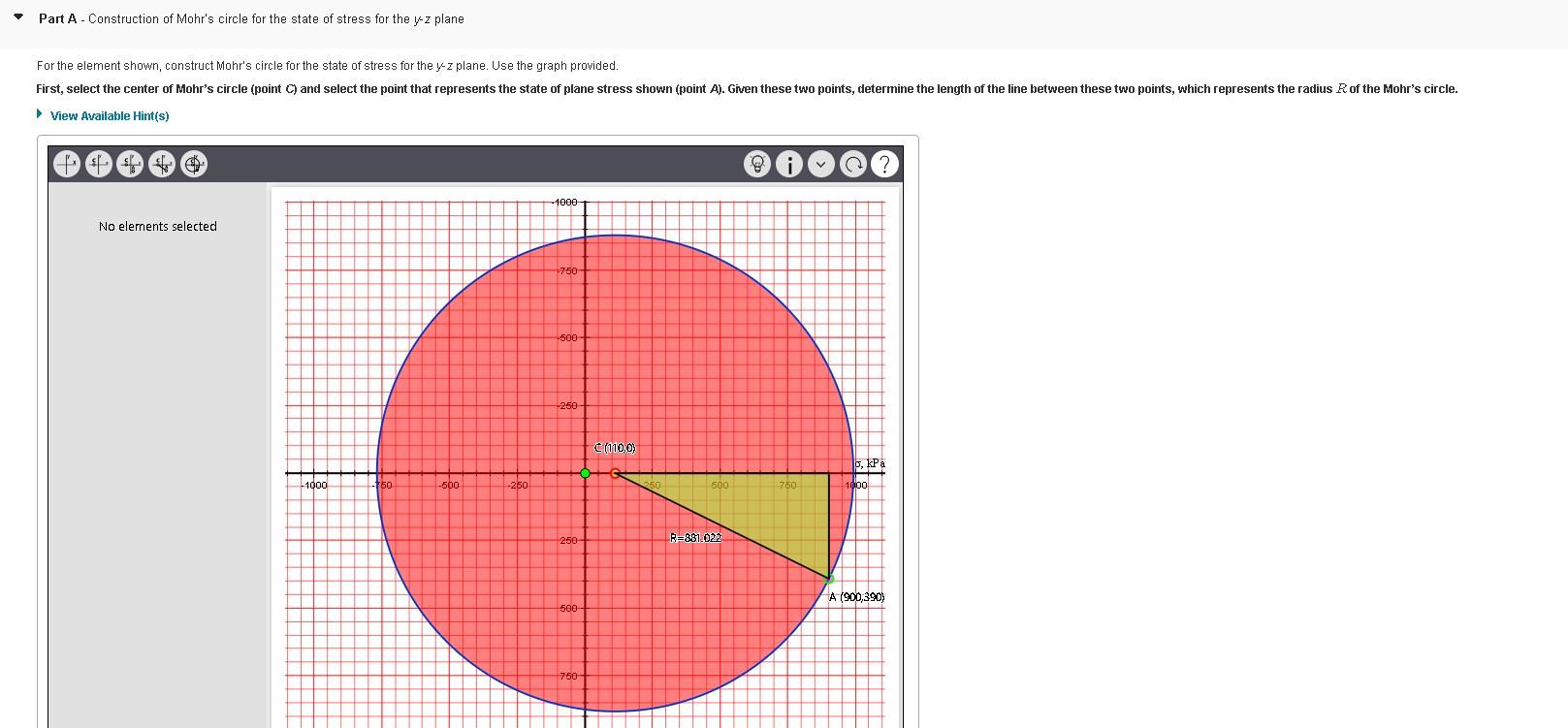 Solved Part A - Construction Of Mohr's Circle For The State | Chegg.com