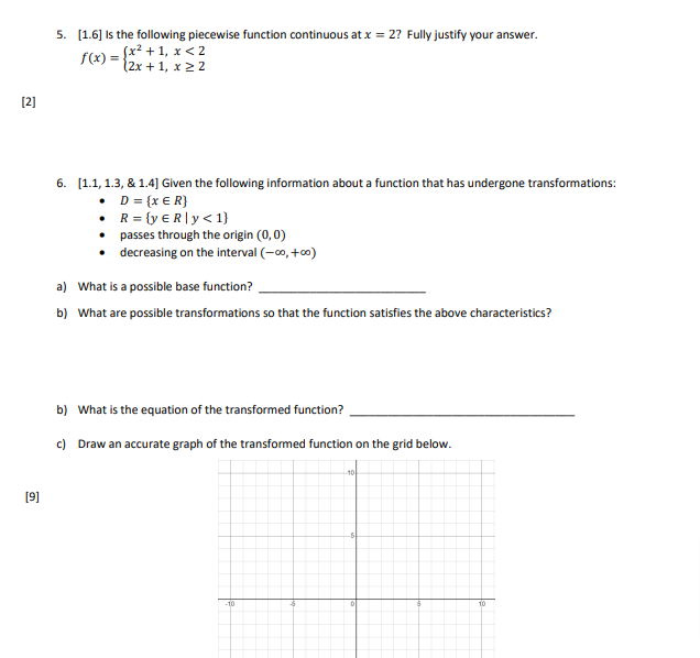 Solved 1. (1.3) Complete the table below: (12) | Chegg.com