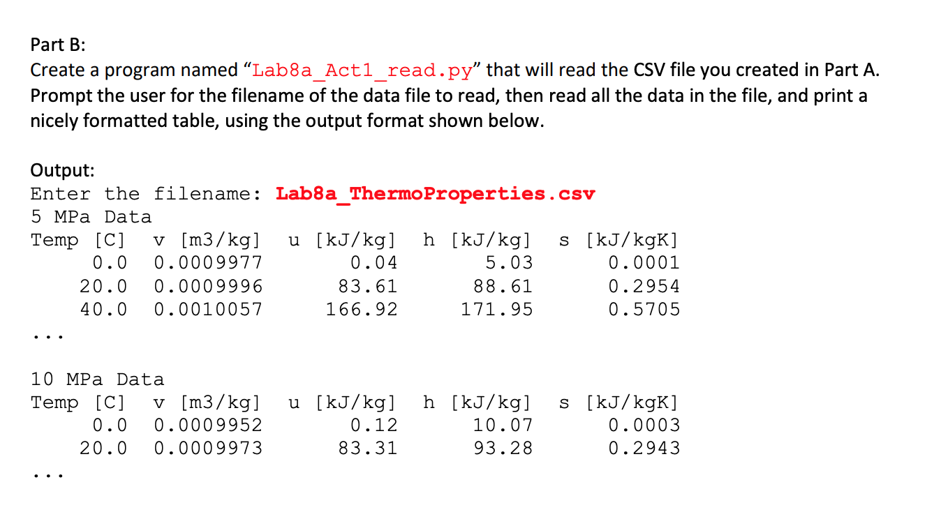 Solved Part B: Create a program named “Lab8a_Acti_read.py" | Chegg.com