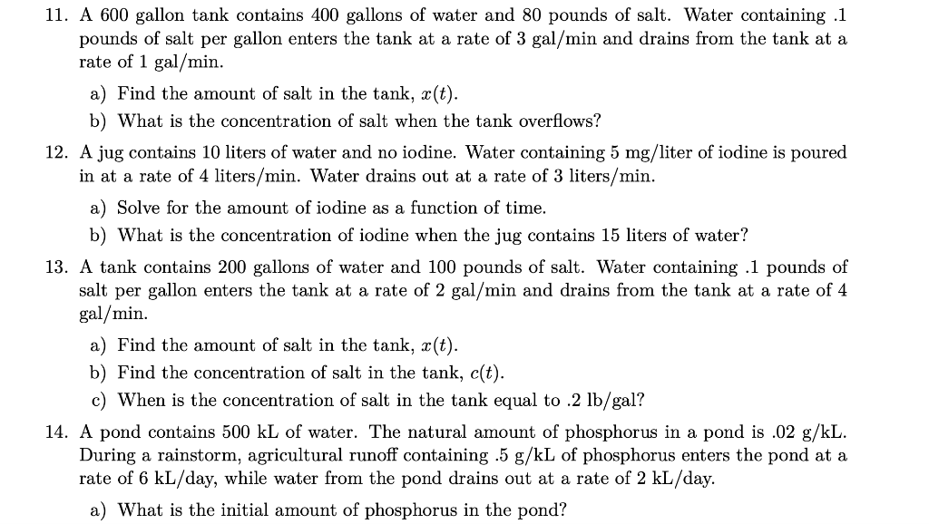 Solved Need help with 12. Final answers should be: a) x(t) = | Chegg.com
