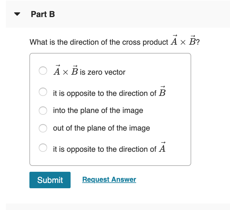 Solved Evaluate the cross products A x B and C x Ď? (Figure | Chegg.com