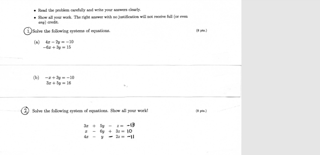 Solved • Read the problem carefully and write your answers | Chegg.com