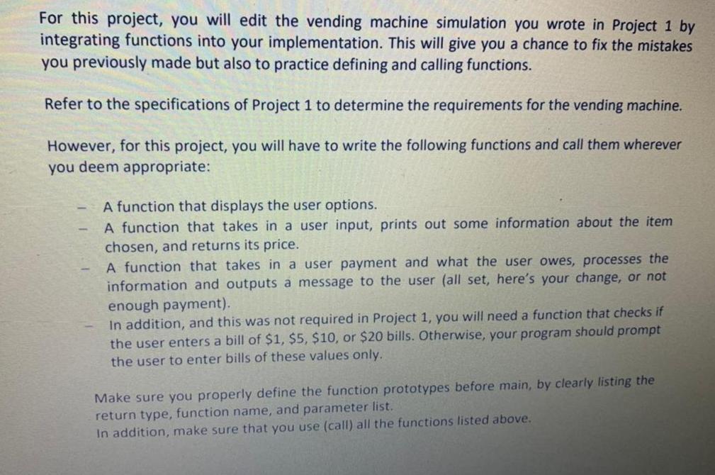 Solved Project 1 Below: #include using namespace | Chegg.com