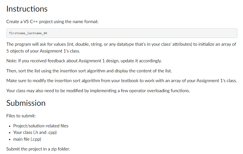 Solved Create a VS C++ project using the name format: | Chegg.com