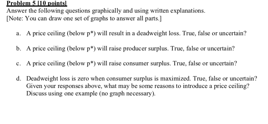 Solved Problem 5 10 Points Answer The Following Questio