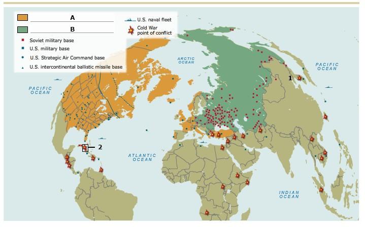 This map represents the geopolitical standoff | Chegg.com