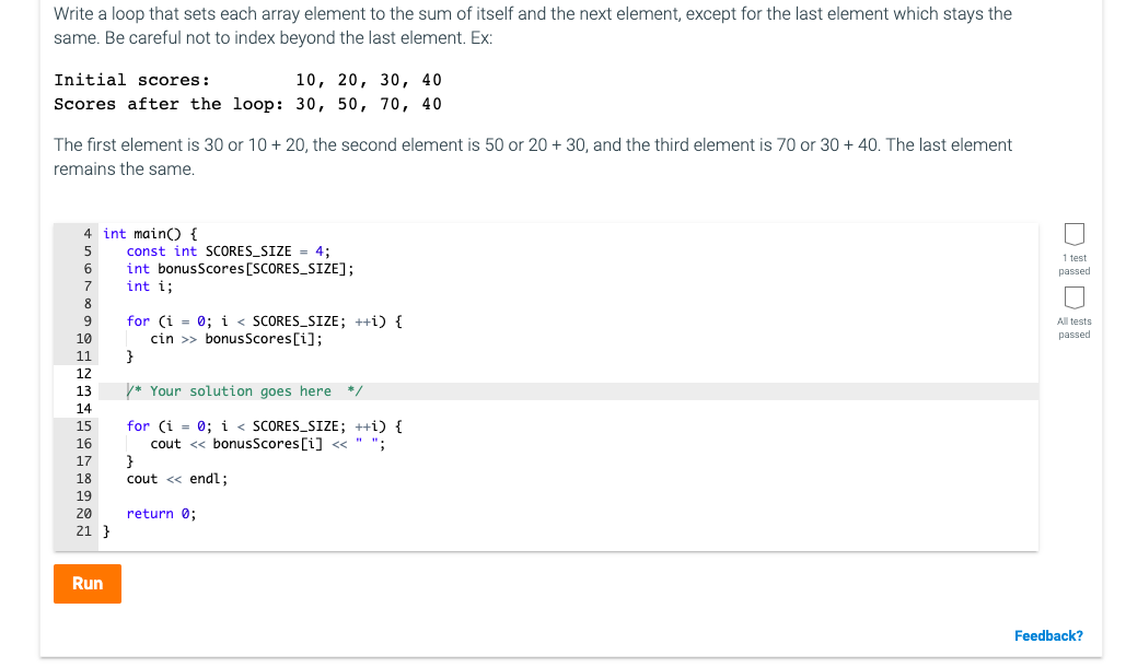 solved-write-a-loop-that-sets-each-array-element-to-the-sum-chegg