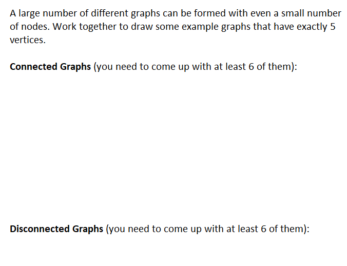 Solved A large number of different graphs can be formed with | Chegg.com