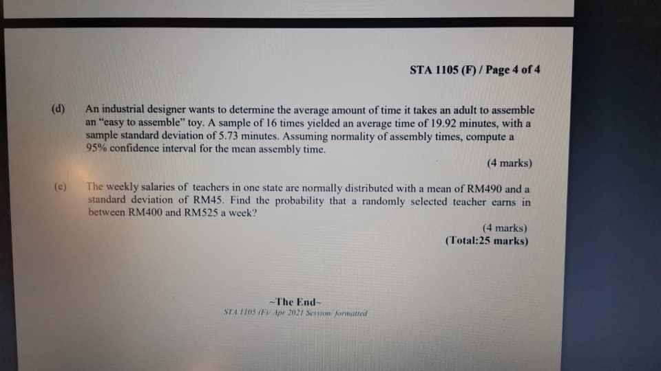 Solved (Total: 25 Marks) Question 4 (a) 519 People Applied | Chegg.com