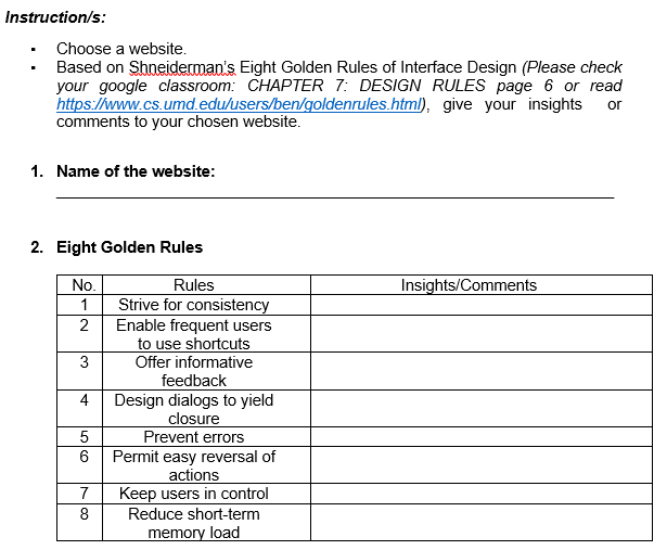 Solved Instructions: Choose a website. Based on | Chegg.com