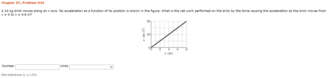 Solved Chapter 07, Problem 034 A 10 kg brick moves along an | Chegg.com