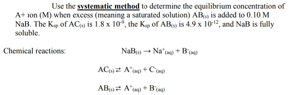 Solved Use The Systematic Method To Determine The | Chegg.com