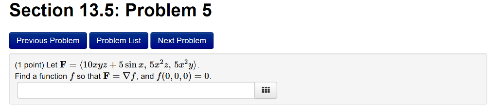 Solved Section 13.5: Problem 5 Previous Problem Problem List | Chegg.com