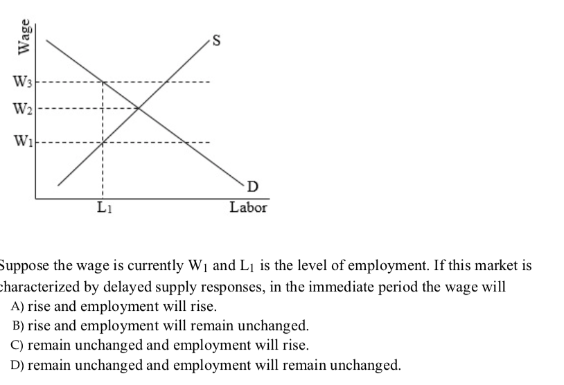 solved suppose that we observe a decrease in wages.... Solved Wage D Labor Suppose the wage is currently W1 and Lį | Chegg.com