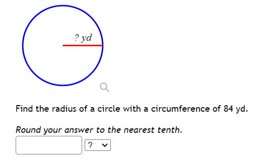 Solved Find the radius of a circle with a circumference of | Chegg.com