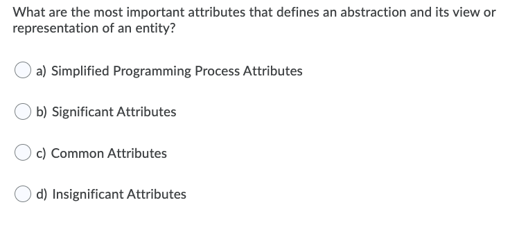 Solved What are the most important attributes that defines | Chegg.com