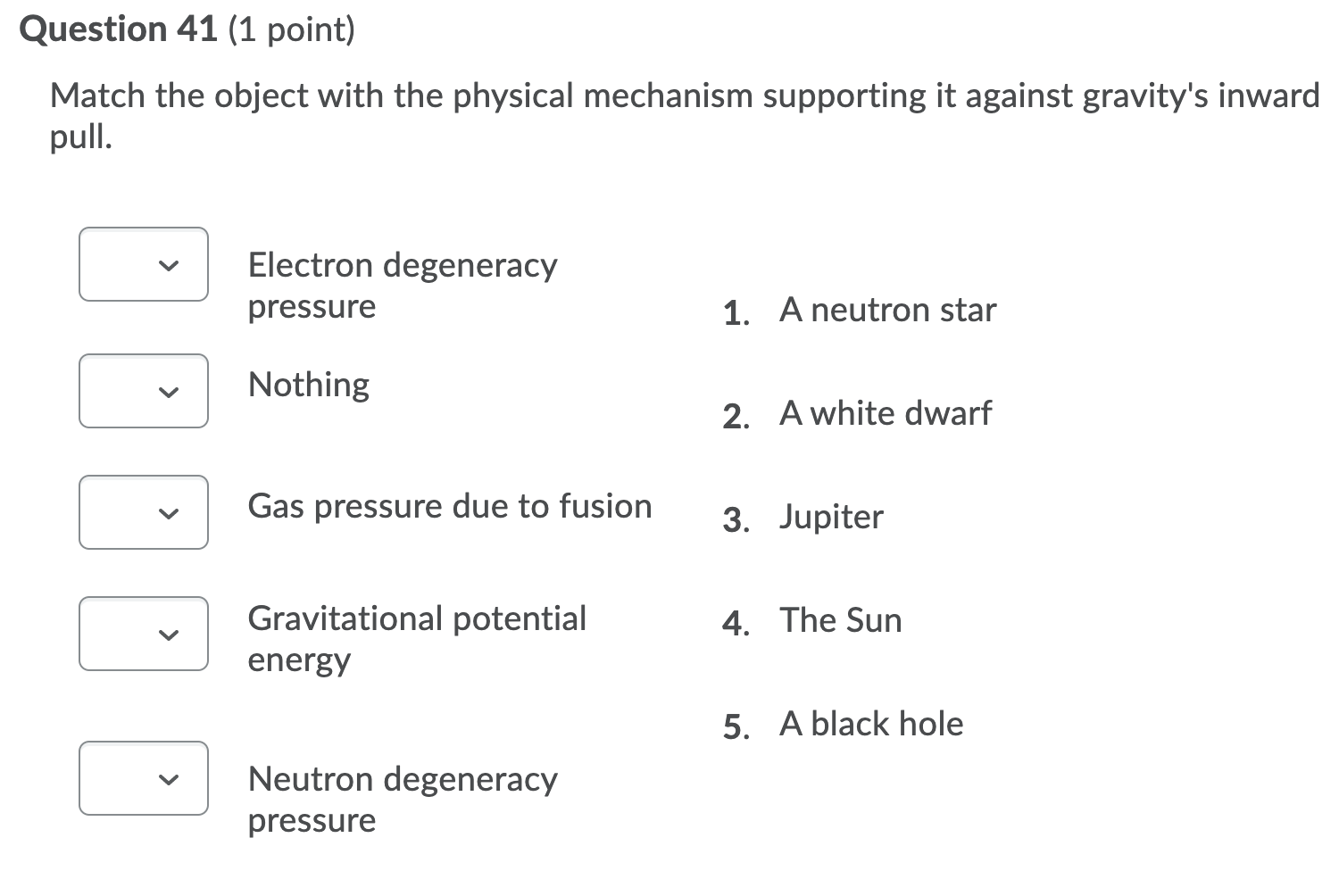 Solved Question 42 (1 point) Which of the following | Chegg.com