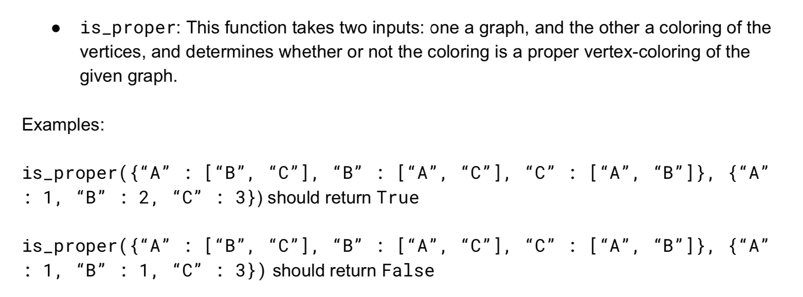 Solved is_proper: This function takes two inputs: one a | Chegg.com