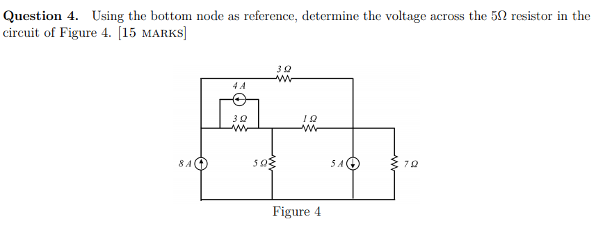 Solved Question 4. Using the bottom node as reference, | Chegg.com