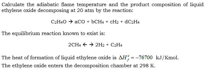 Solved Calculate the adiabatic flame temperature and the | Chegg.com