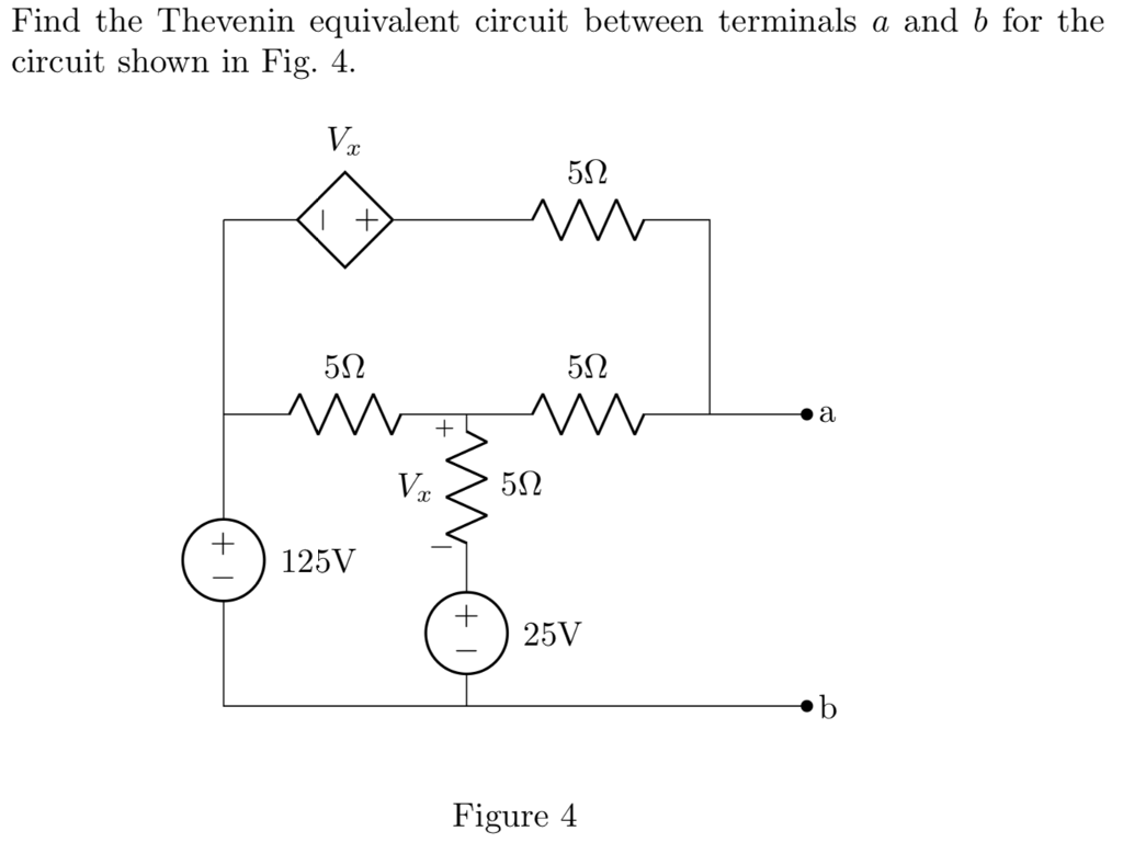 Solved Find the Thevenin equivalent circuit between | Chegg.com